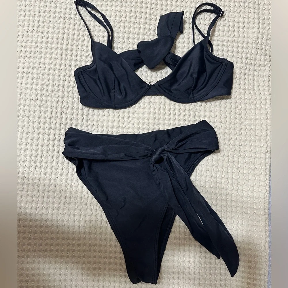 Abercrombie & Fitch Black Two-Piece Bikini Set